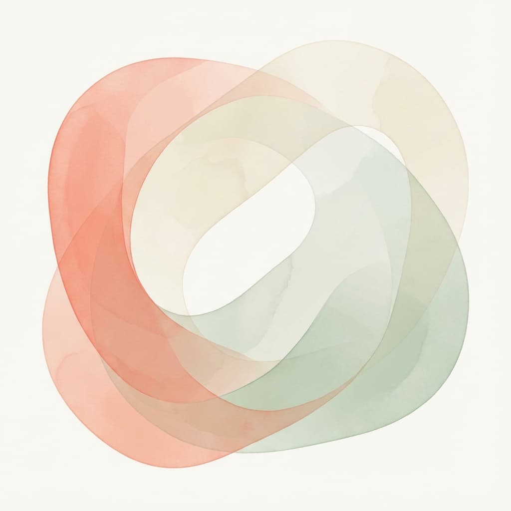 Abstract embrace representation of care